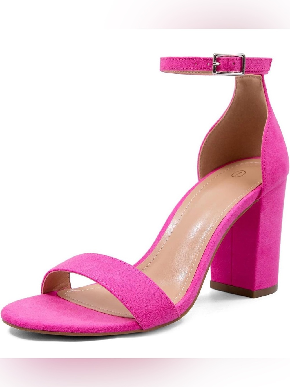 Coasis Women’s Hot Pink Ankle Strap Block Heel Sandals - US 8.5